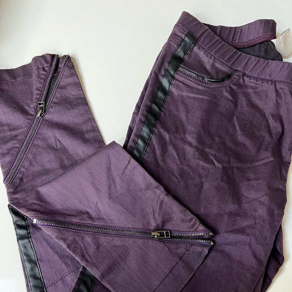 Moto Inspired Waxed Leggings, Size 31, Danish Brand